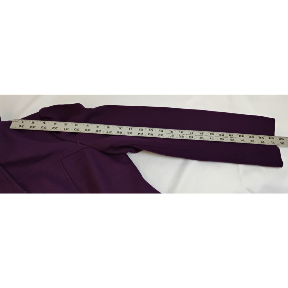 Guess Wool Blend Peacoat Women's Large Petite Purple Double Breasted #Z5447 - Picture 14 of 16